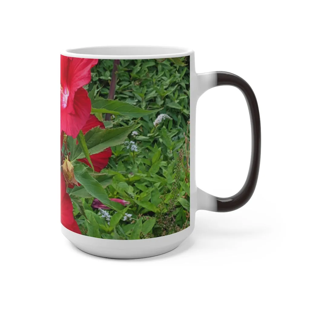 Red Flowers Color Changing Mug