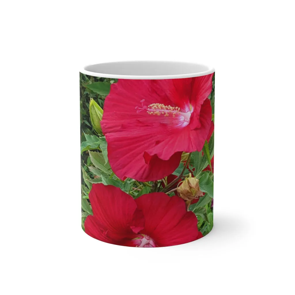 Red Flowers Color Changing Mug