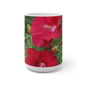 Red Flowers Color Changing Mug