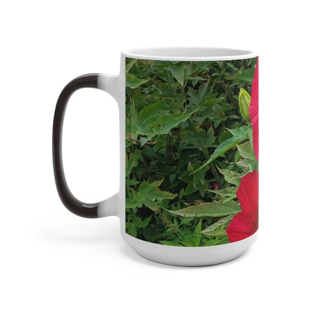Red Flowers Color Changing Mug