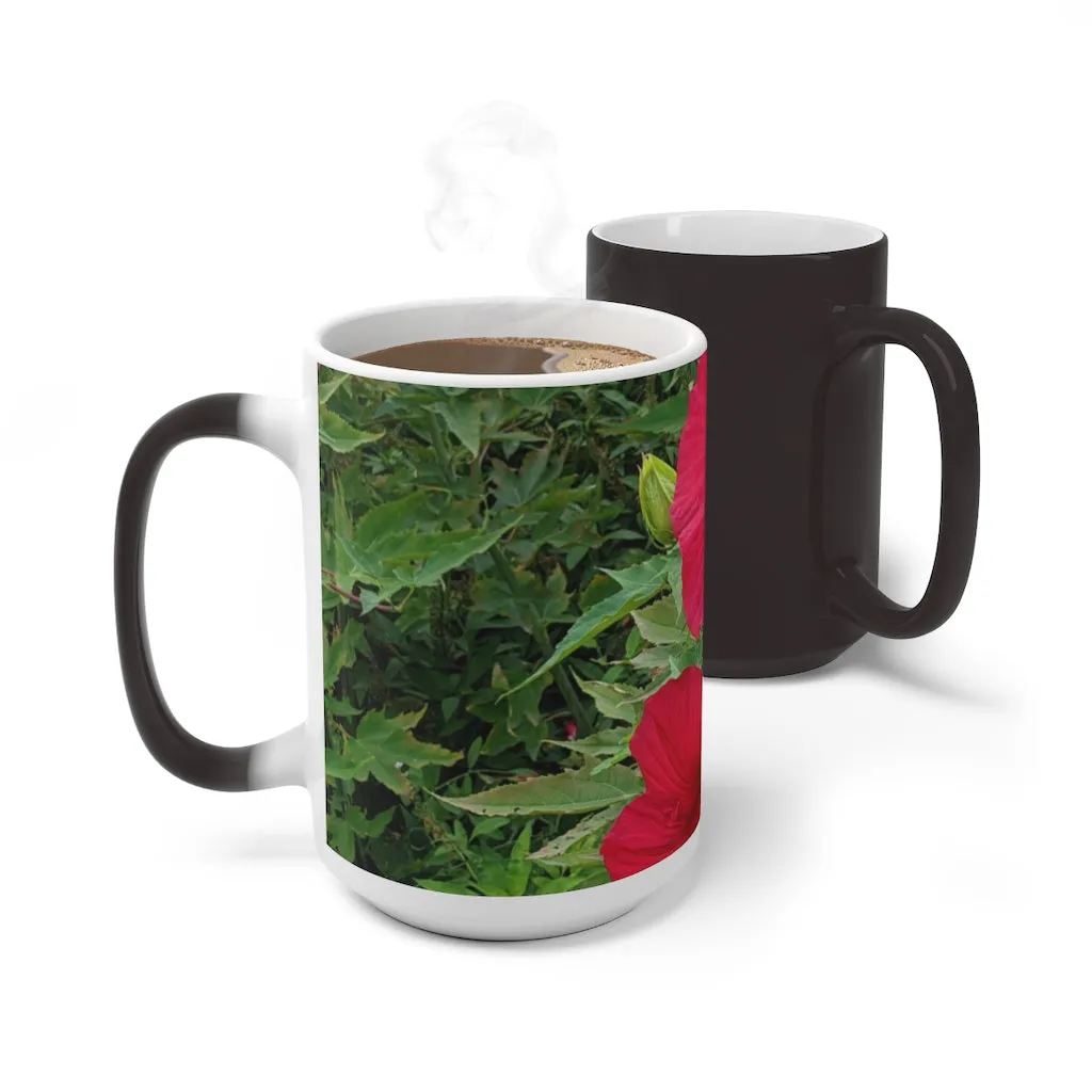Red Flowers Color Changing Mug