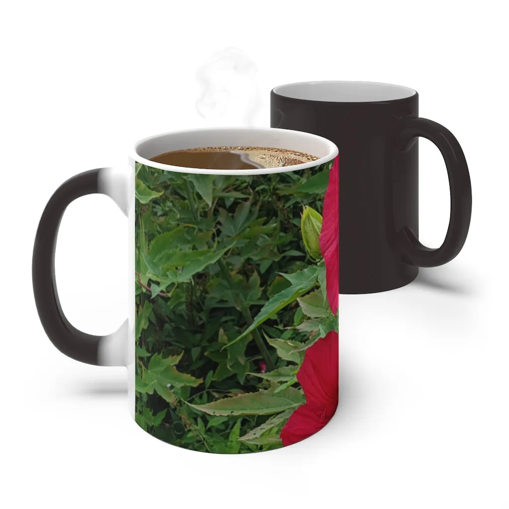 Red Flowers Color Changing Mug
