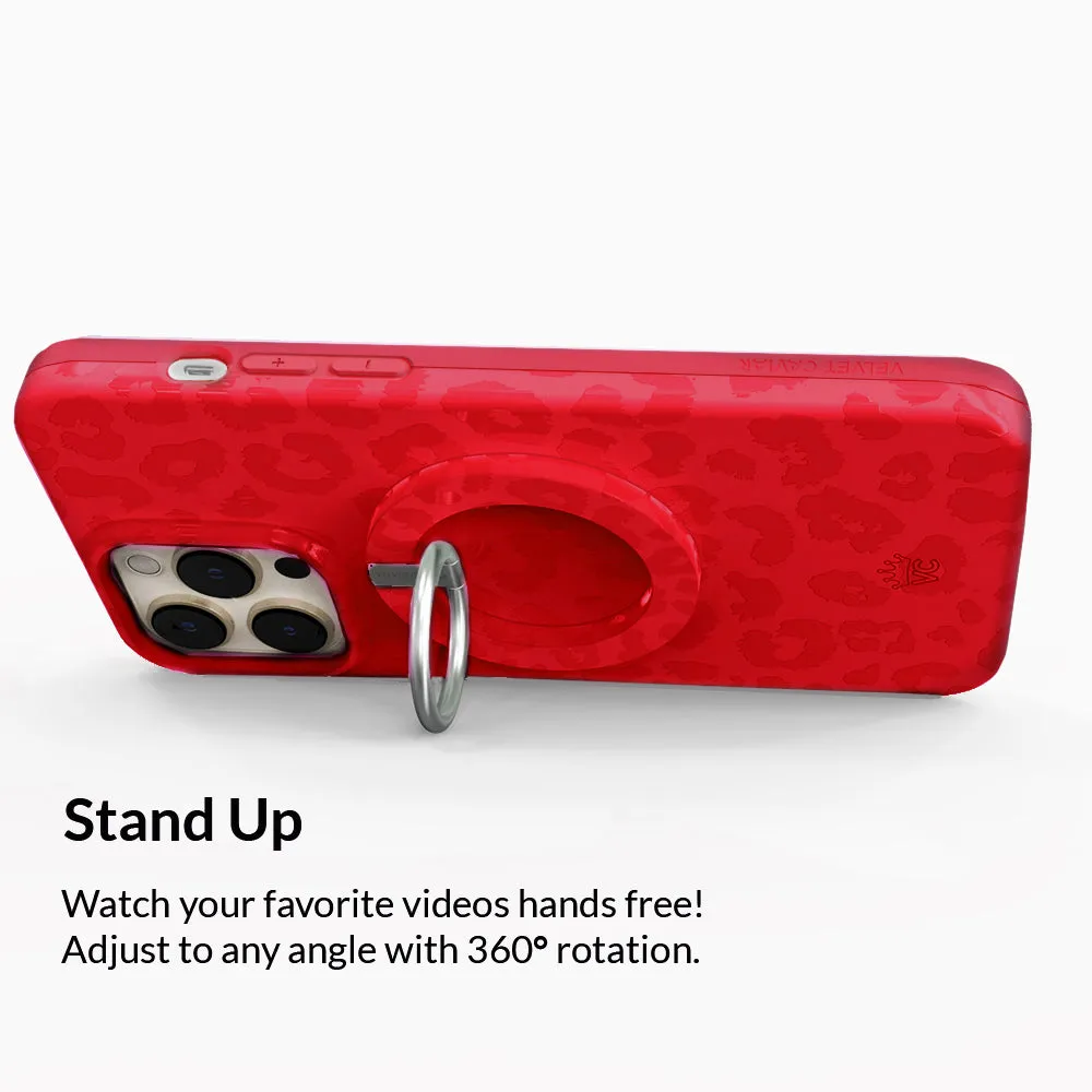 Red Hot Leopard MagSafe Grip Ring