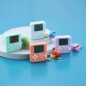 Retro Handheld Game Keychain | Tiny Nostalgic Gaming Console With Keyring