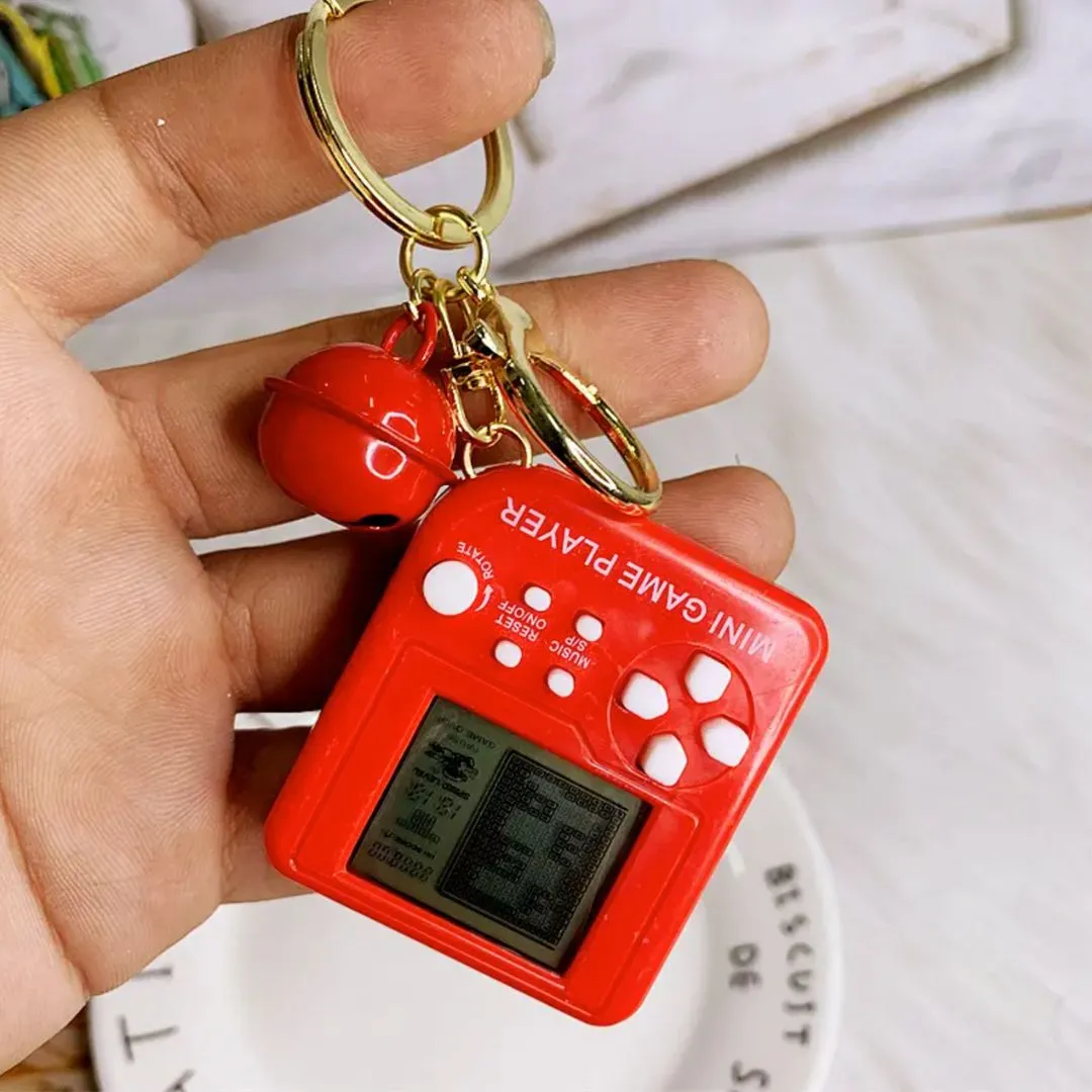 Retro Handheld Game Keychain | Tiny Nostalgic Gaming Console With Keyring