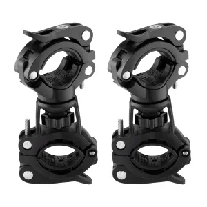 ROCKBROS 2 Pieces Bike Torch Clamp 360° Rotatable Bike Flashlight Mount