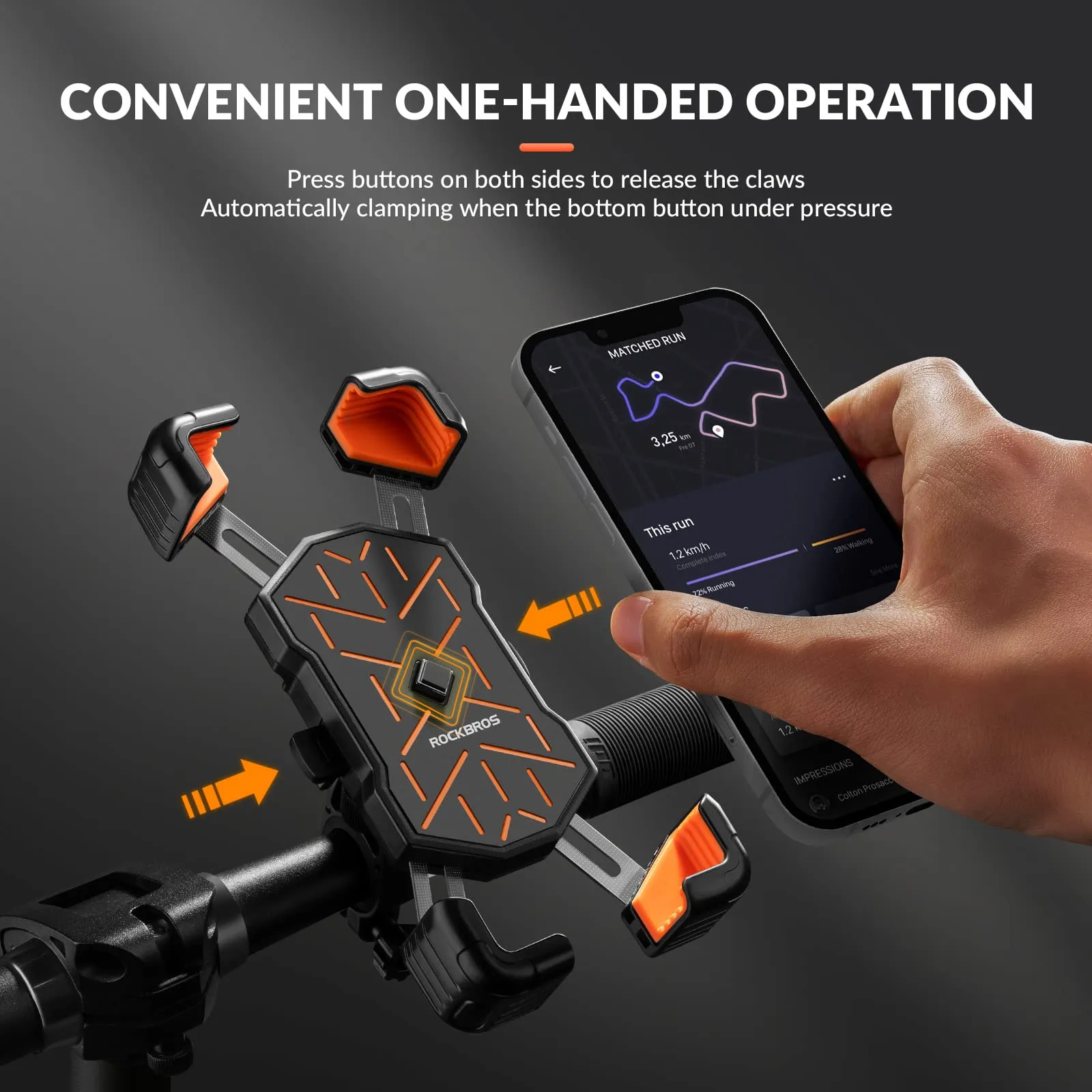 ROCKBROS Bike Mobile Phone Holder 360° Rotatable