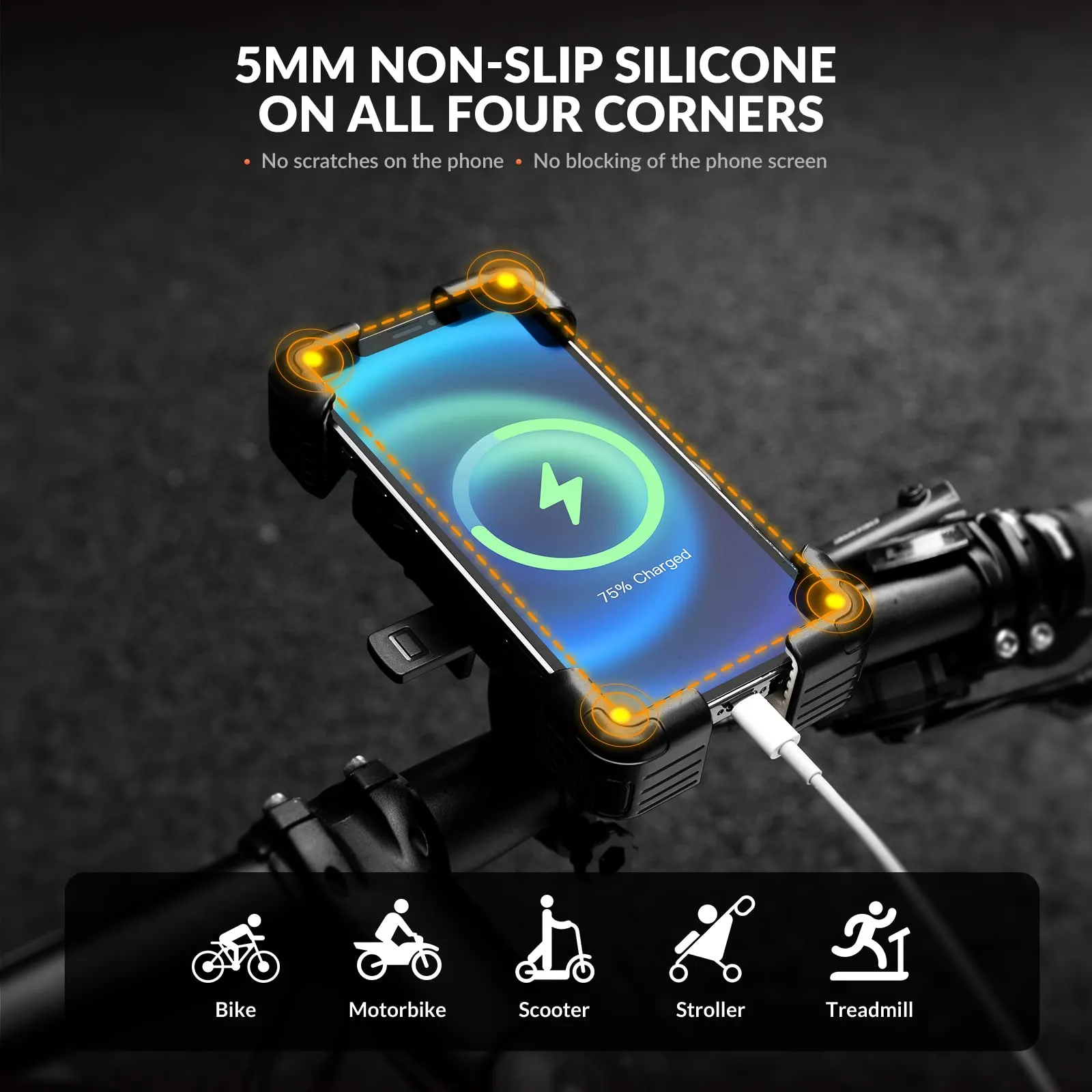 ROCKBROS Bike Mobile Phone Holder 360° Rotatable