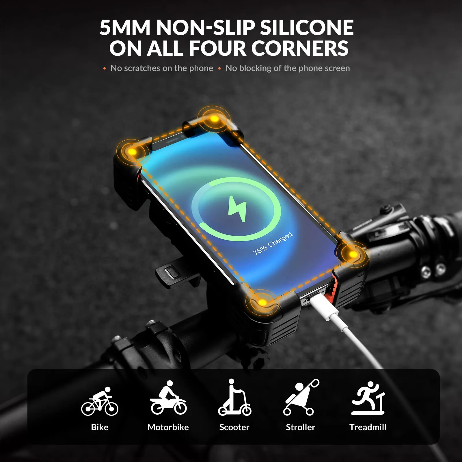 ROCKBROS Bike Mobile Phone Holder 360° Rotatable