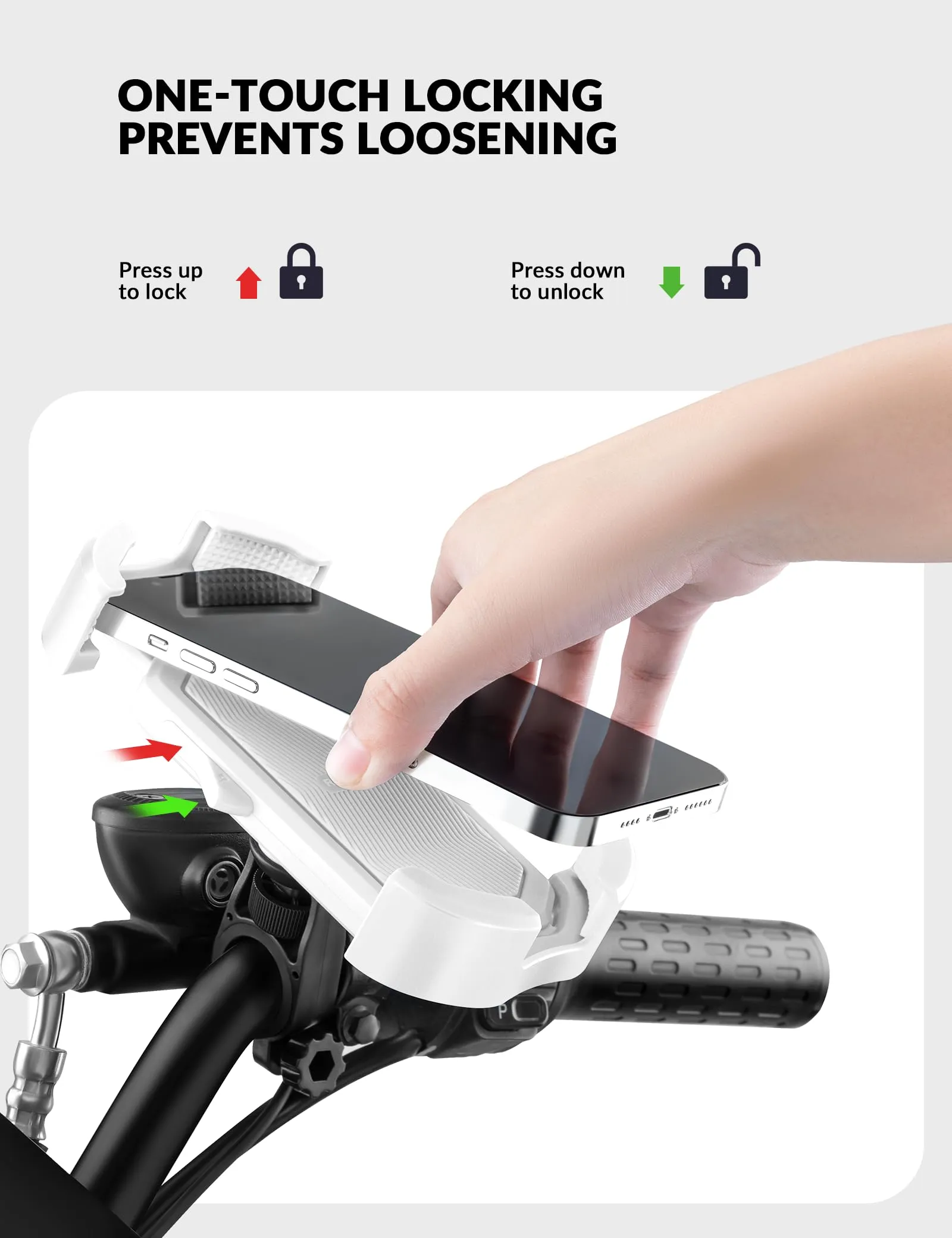 ROCKBROS Bike Phone Mount 360°Rotatable Phone Mount for Bicycle Motorcycle