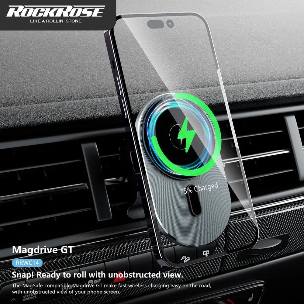 Rockrose 15W Wireless Magnetic Car Charger Magdrive Gt (Black)