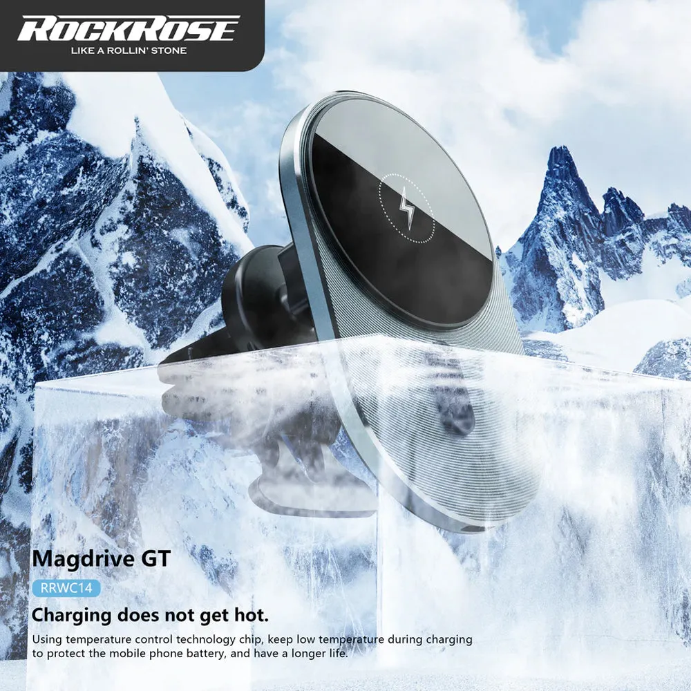 Rockrose 15W Wireless Magnetic Car Charger Magdrive Gt (Black)