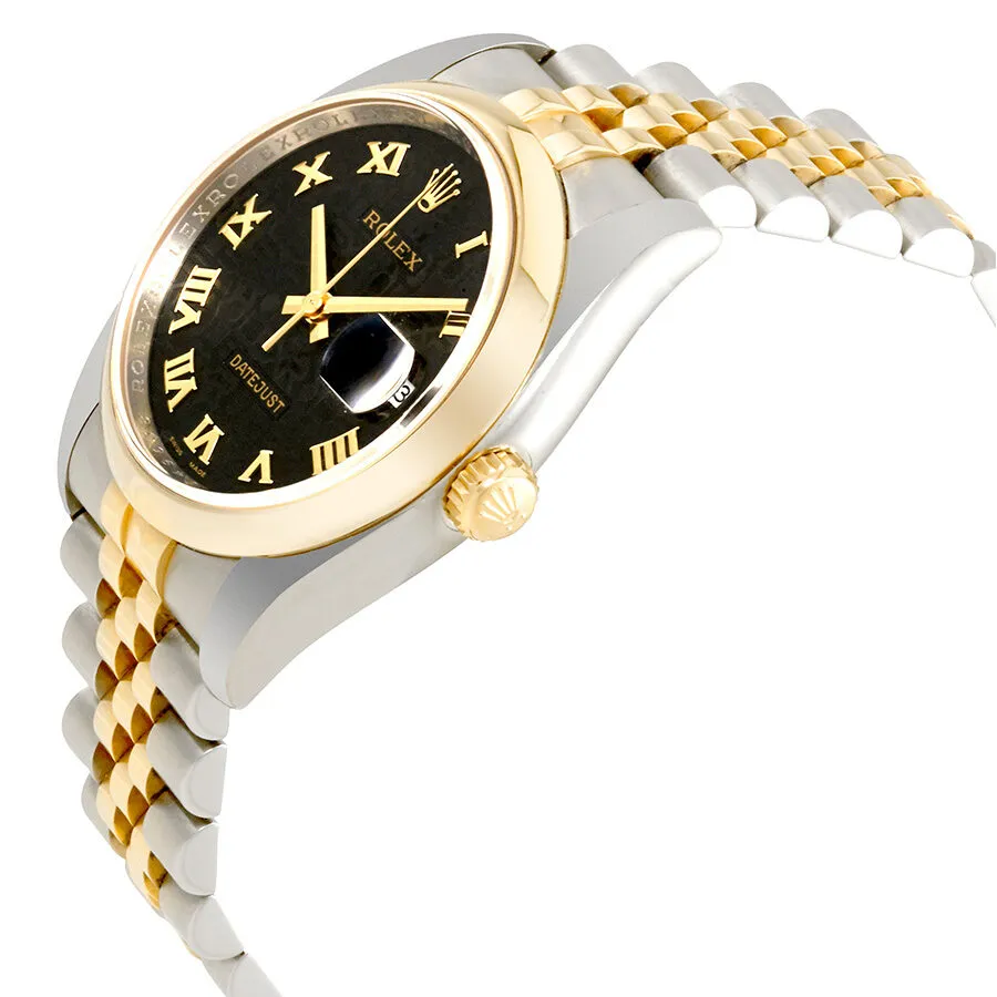 Rolex Datejust 36 Black Dial Stainless Steel and 18K Yellow Gold Jubilee Bracelet Automatic Men's Watch 116203BKJRJ