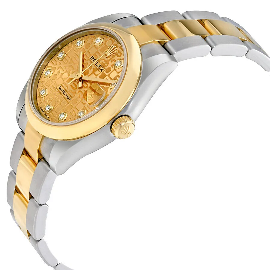 Rolex Datejust Champagne Jubilee Diamond Dial Steel and 18K Yellow Gold Ladies Watch 178243CJDO