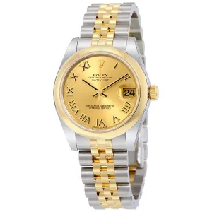 Rolex Datejust Lady 31 Champagne Dial Stainless Steel and 18K Yellow Gold Jubilee Bracelet Automatic Watch 178243CRJ