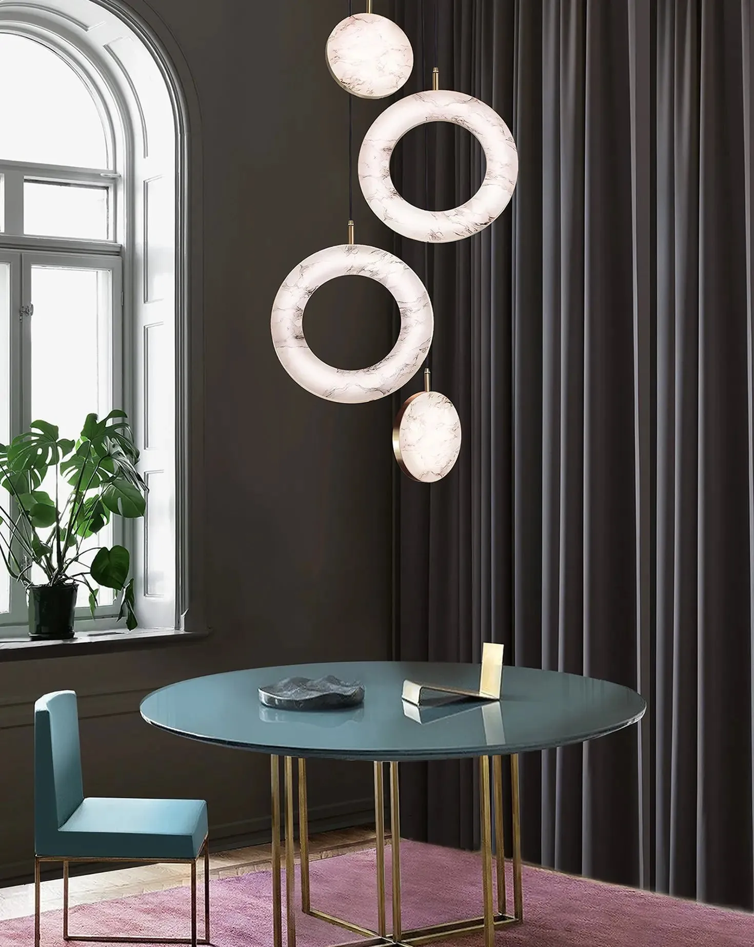 Rosa 4 Cluster Ring Pendant