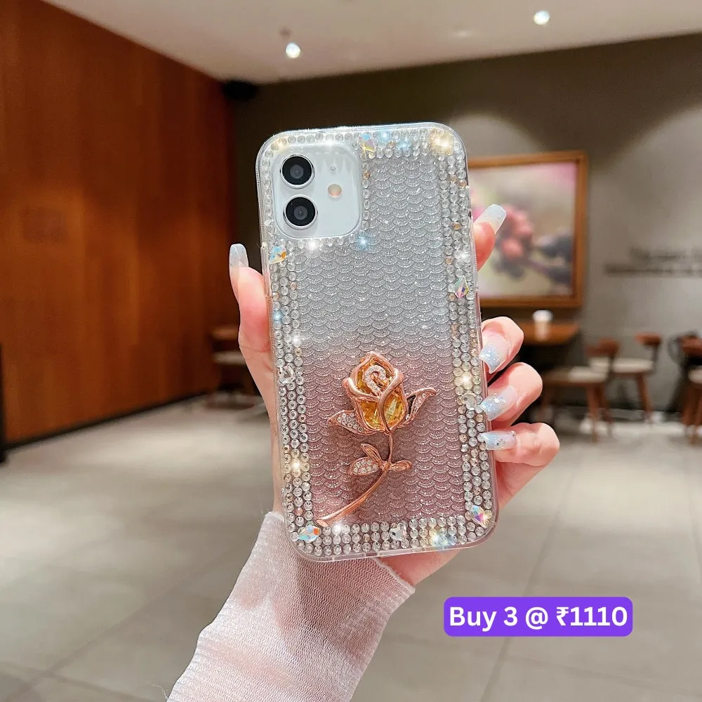 Rose Diamond TPU (Soft) Phone Case - Samsung S24 FE