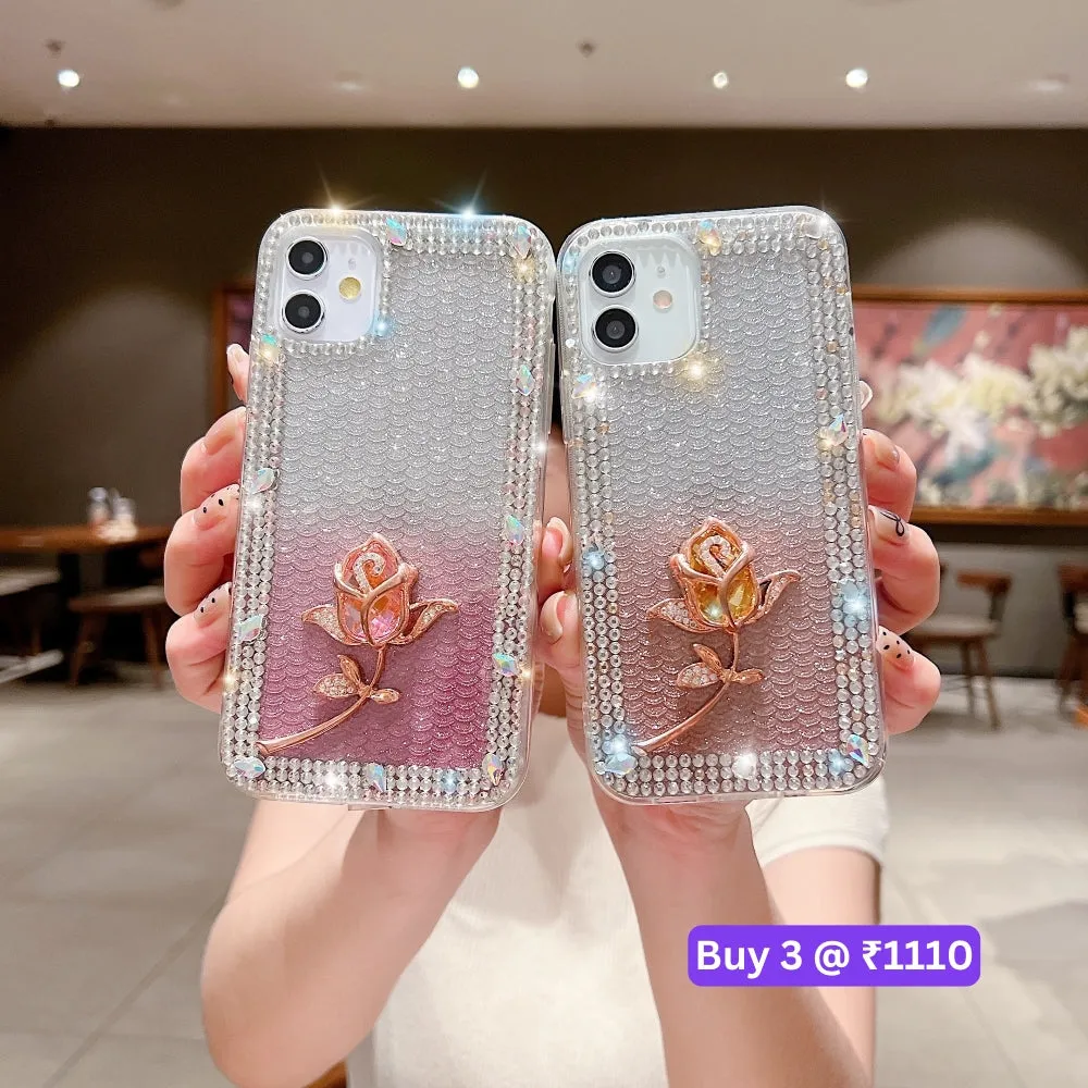 Rose Diamond TPU (Soft) Phone Case - Samsung S24 FE