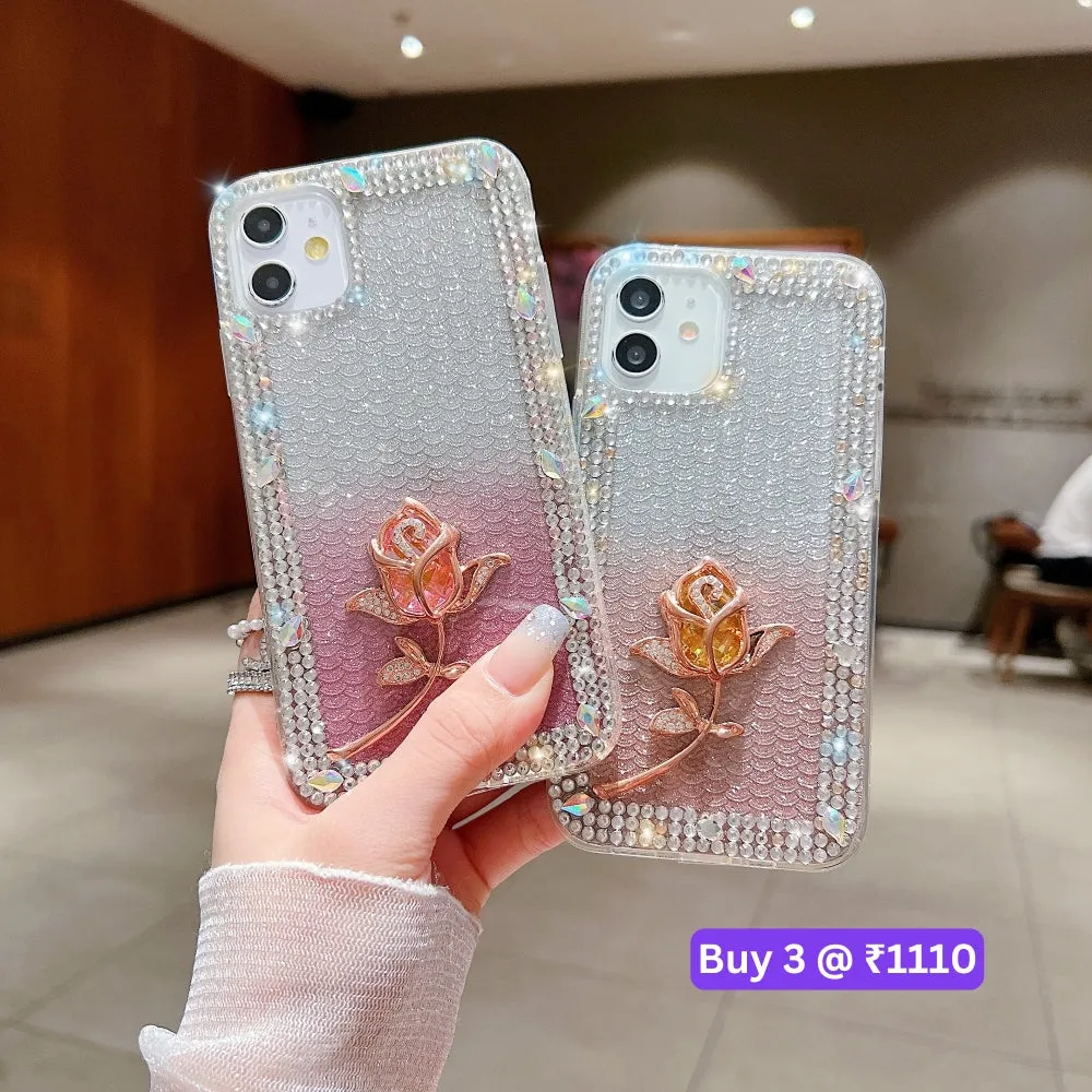 Rose Diamond TPU (Soft) Phone Case - Samsung S24 FE