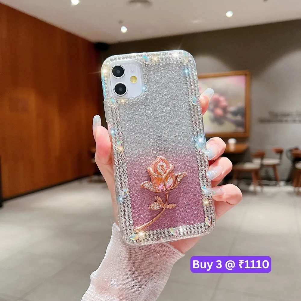 Rose Diamond TPU (Soft) Phone Case - Samsung S24 FE