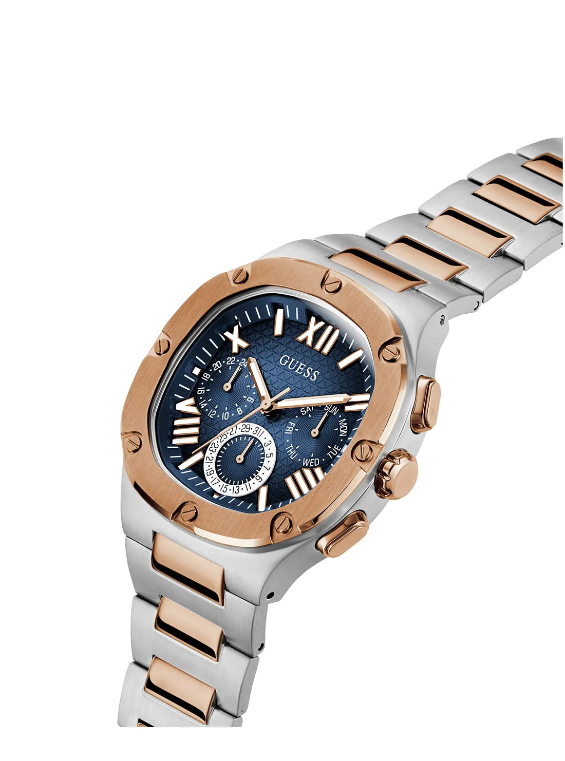 Rose Gold Blue Headline Watch