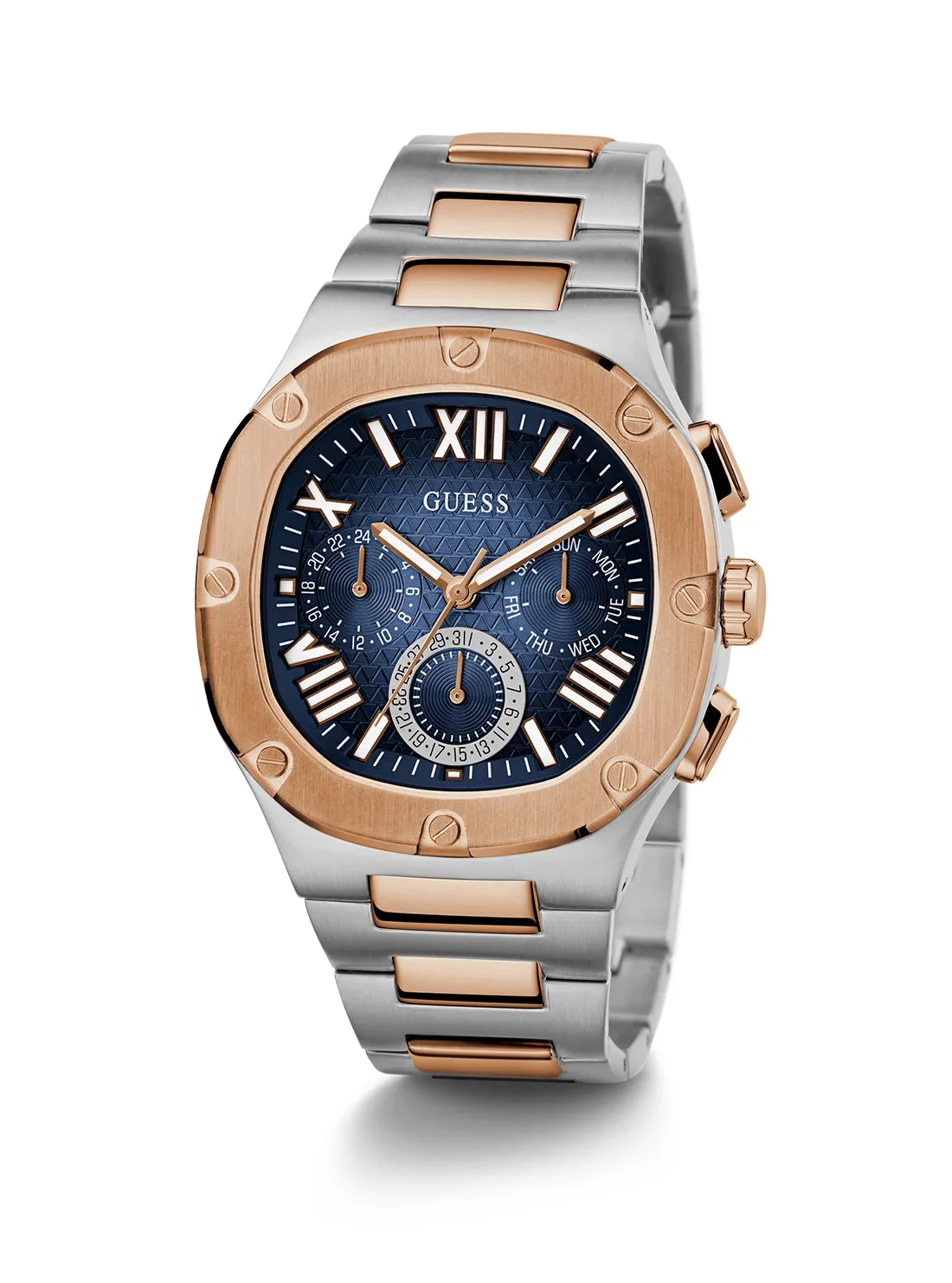 Rose Gold Blue Headline Watch