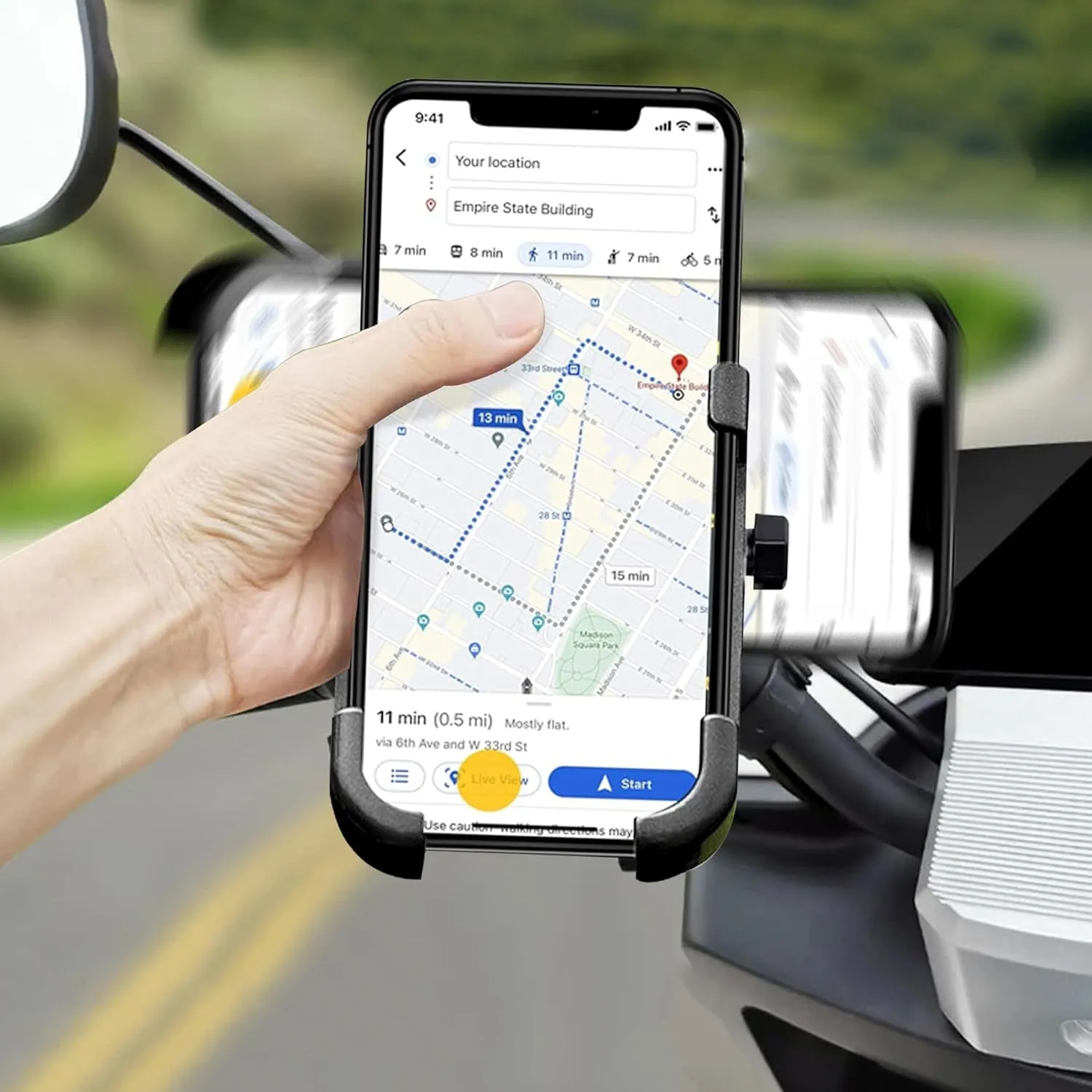 Rotating Mobile Holder for Bicycle & Motorcycle