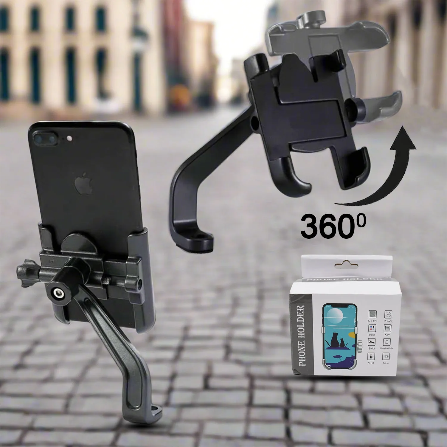 Rotating Mobile Holder for Bicycle & Motorcycle