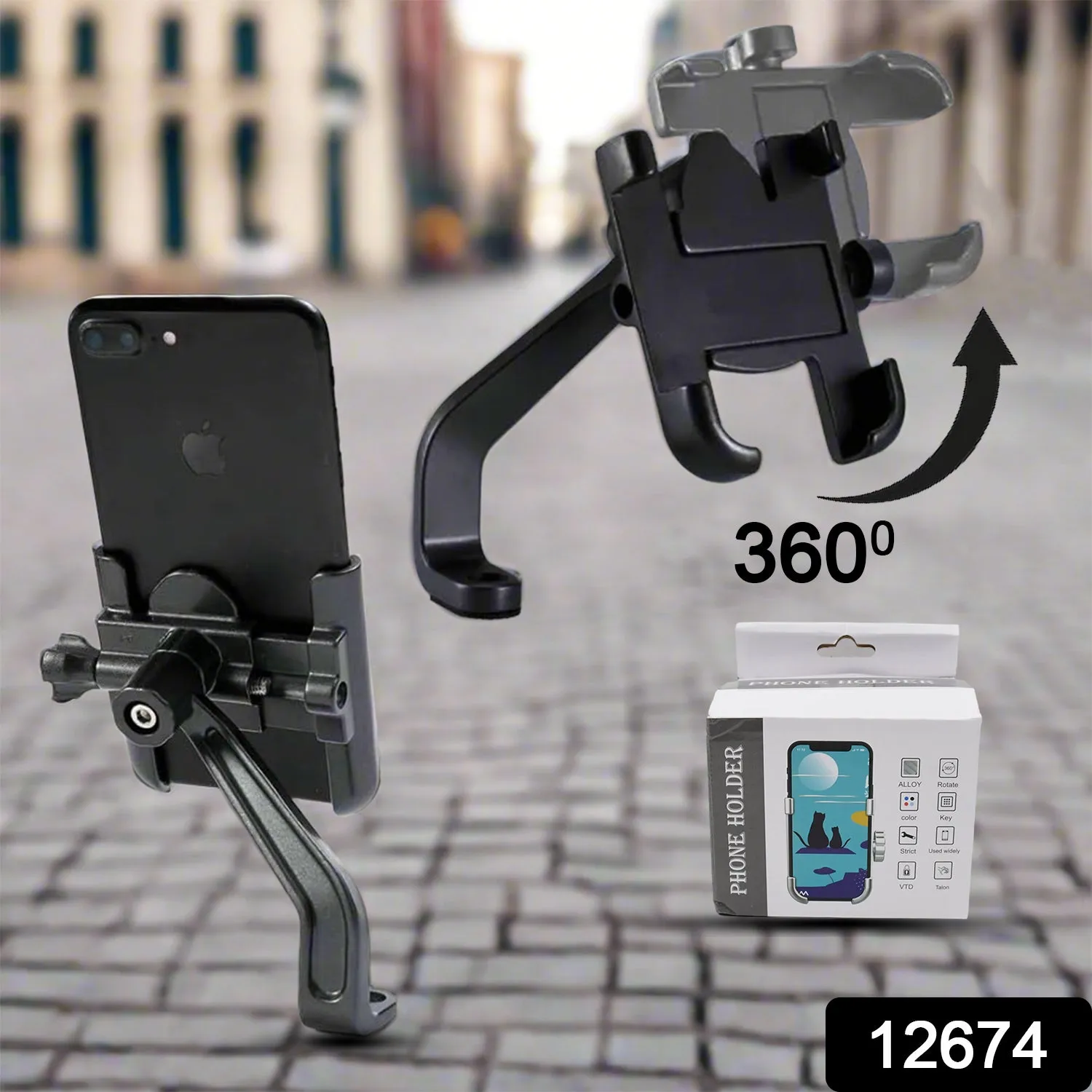 Rotating Mobile Holder for Bicycle & Motorcycle
