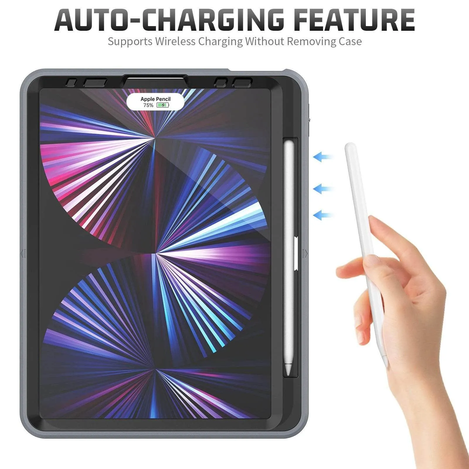 Rotation iPad 9 Kickstand Hand Strap Case