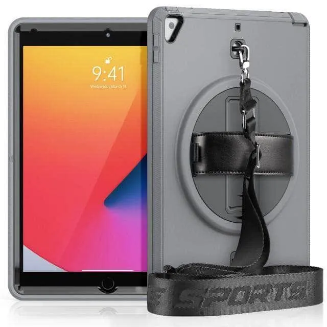 Rotation iPad 9 Kickstand Hand Strap Case