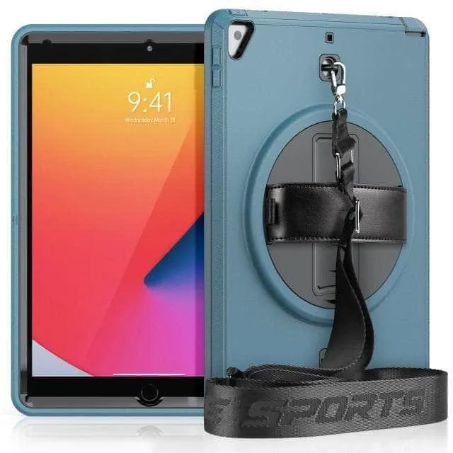 Rotation iPad 9 Kickstand Hand Strap Case