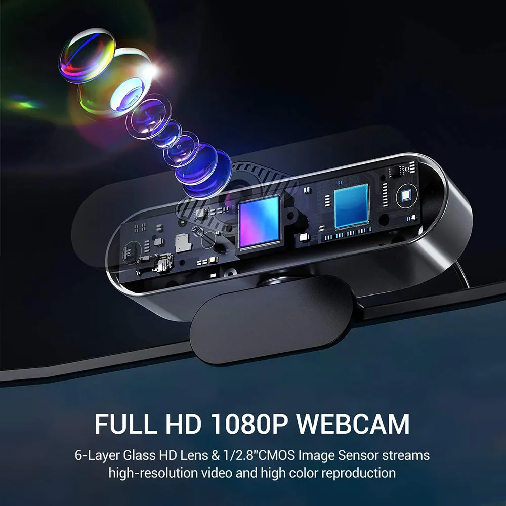 Rotational Webcam with Built-in Mic, HW-1