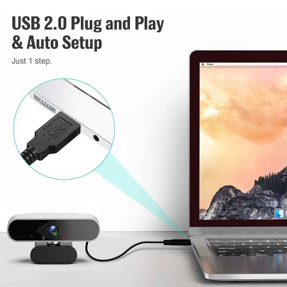 Rotational Webcam with Built-in Mic, HW-1