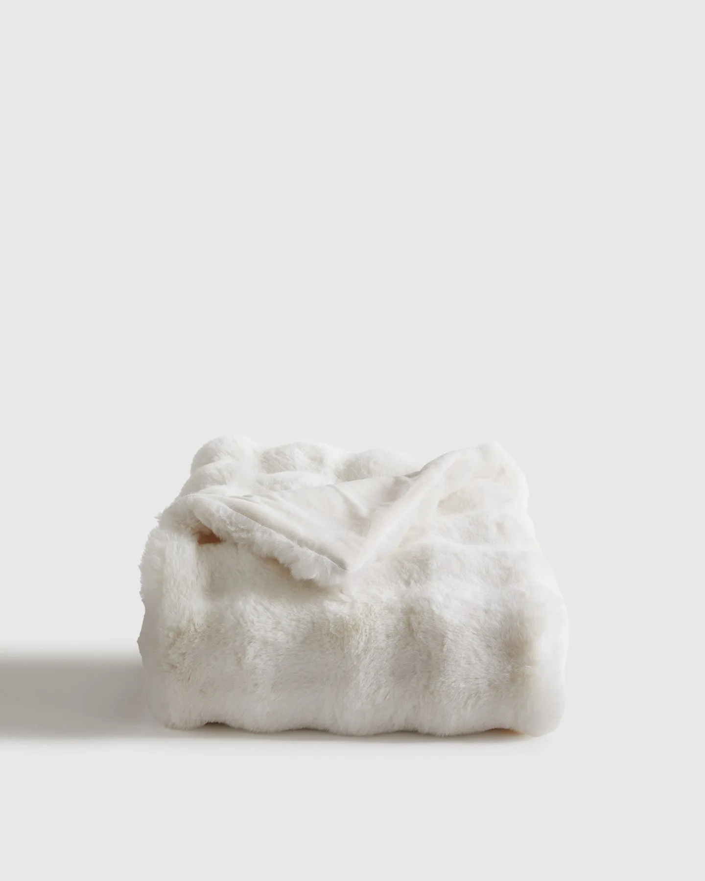 Ruched Faux Fur Throw