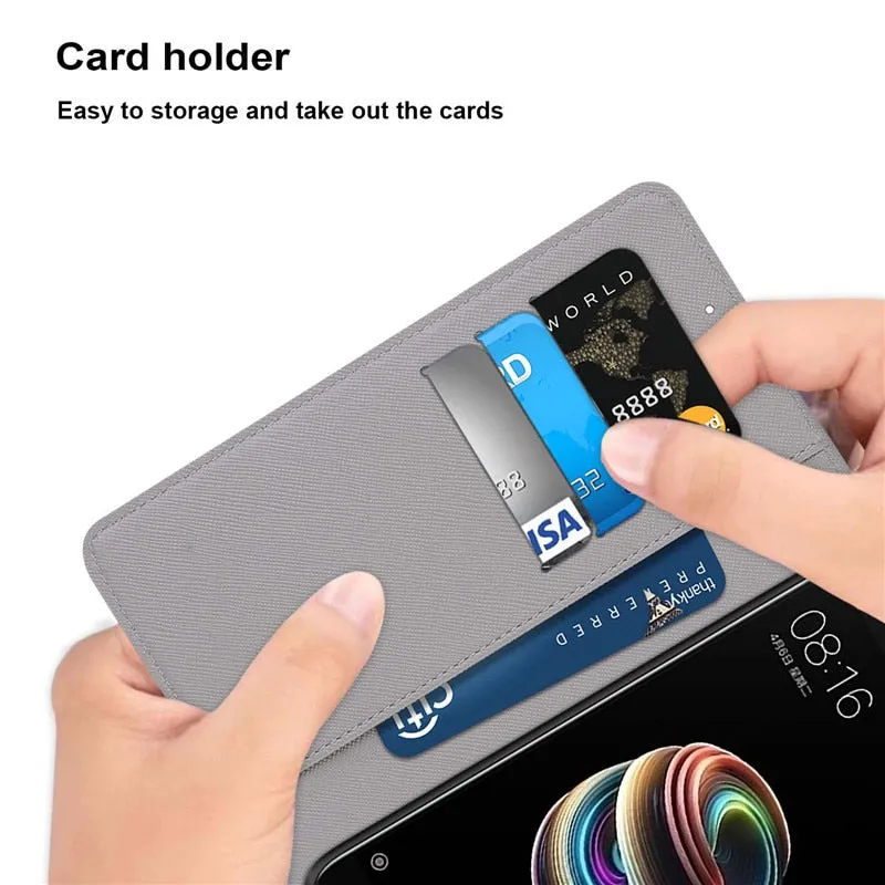 S20 Ultra case etui leather wallet cover for Samsung Galaxy S20 Plus A01 21 51 71 A10 20 30 50 S A20E painted protect phone case