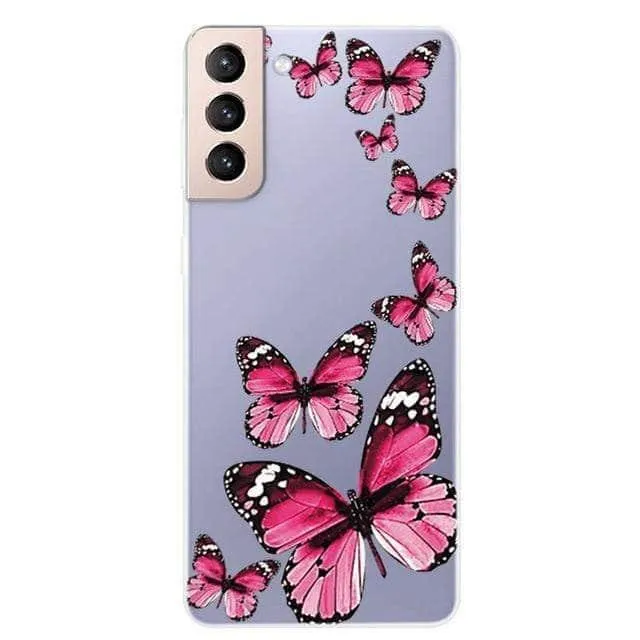 S21 Clear Transparent Soft TPU Themed Cover