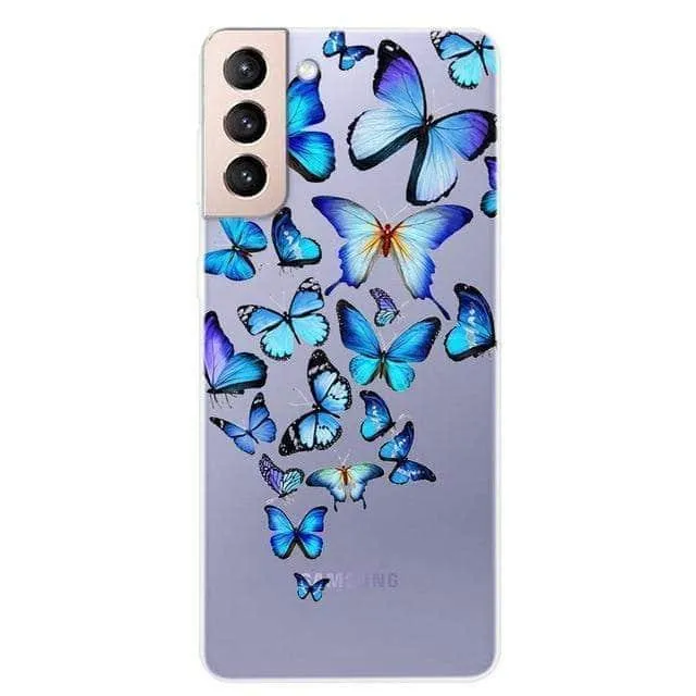 S21 Clear Transparent Soft TPU Themed Cover