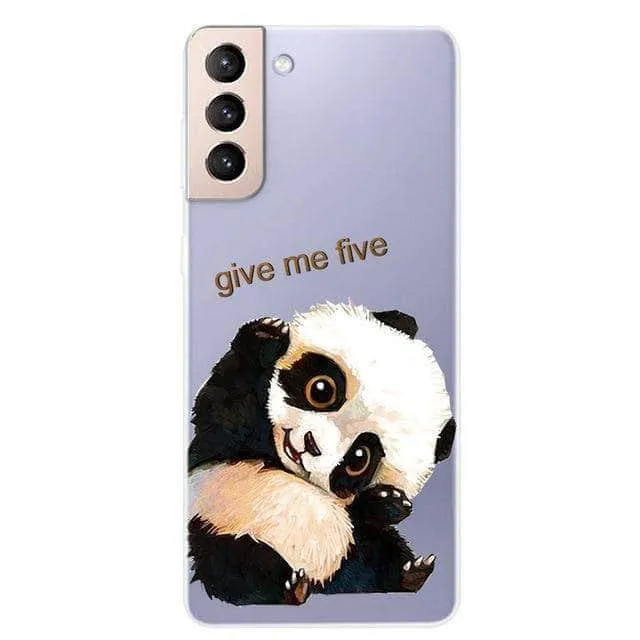 S21 Clear Transparent Soft TPU Themed Cover