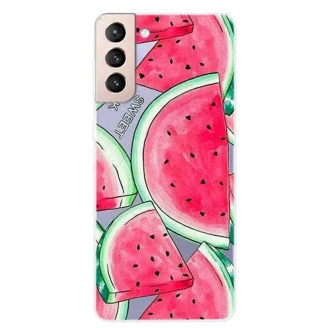 S21 Clear Transparent Soft TPU Themed Cover