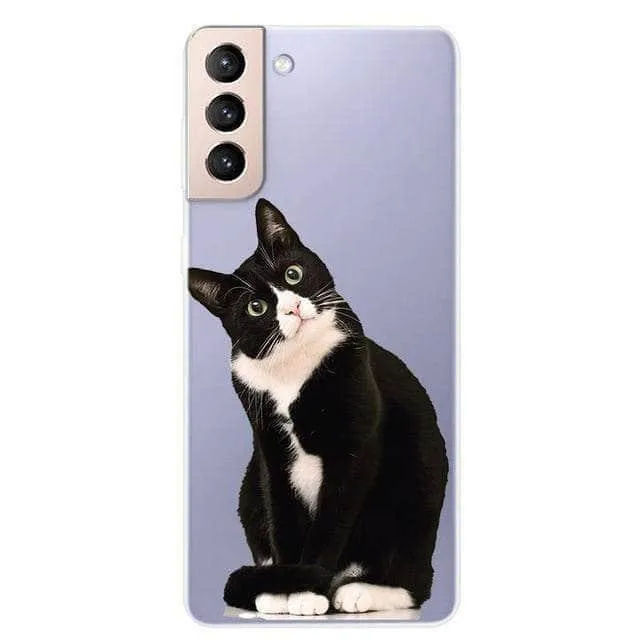 S21 Clear Transparent Soft TPU Themed Cover