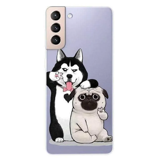 S21 Clear Transparent Soft TPU Themed Cover