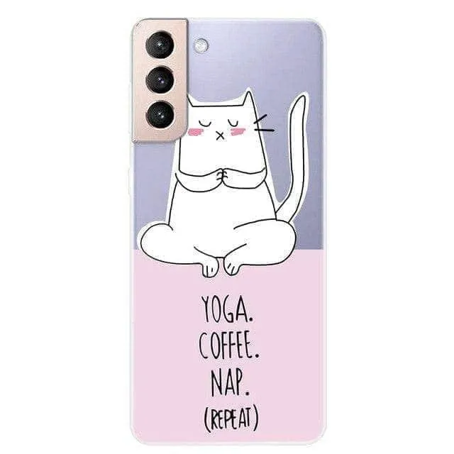 S21 Clear Transparent Soft TPU Themed Cover