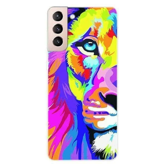 S21 Clear Transparent Soft TPU Themed Cover