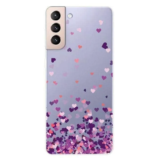 S21 Clear Transparent Soft TPU Themed Cover
