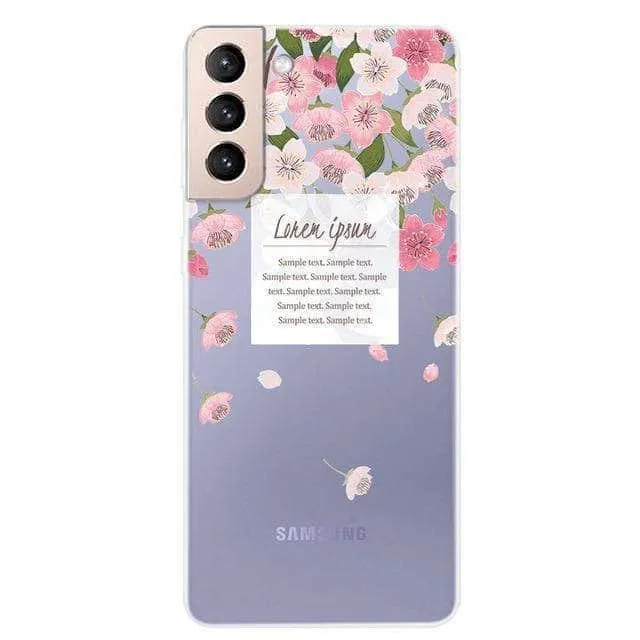 S21 Clear Transparent Soft TPU Themed Cover