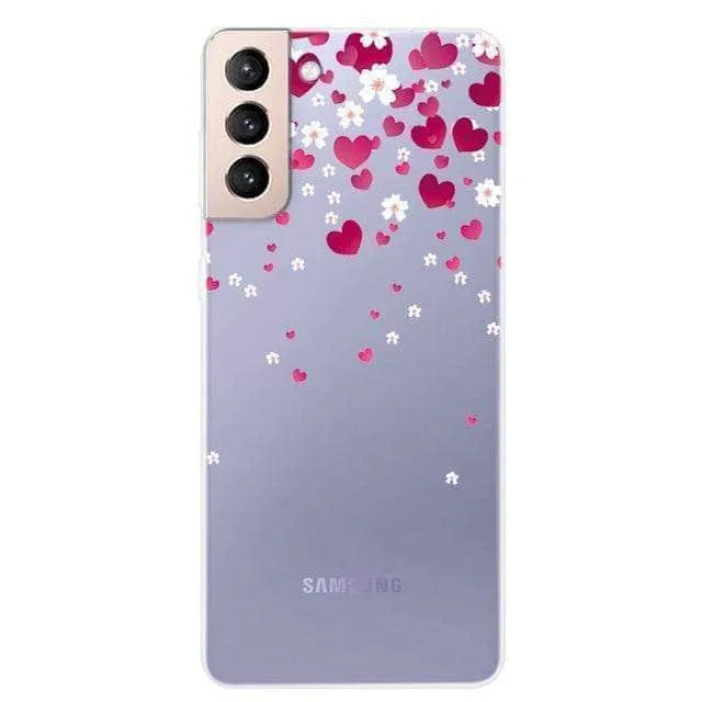 S21 Clear Transparent Soft TPU Themed Cover