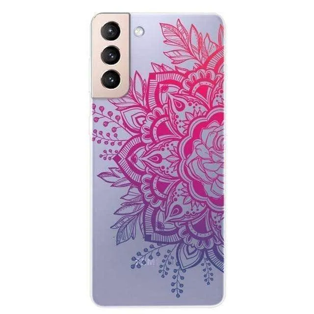 S21 Clear Transparent Soft TPU Themed Cover