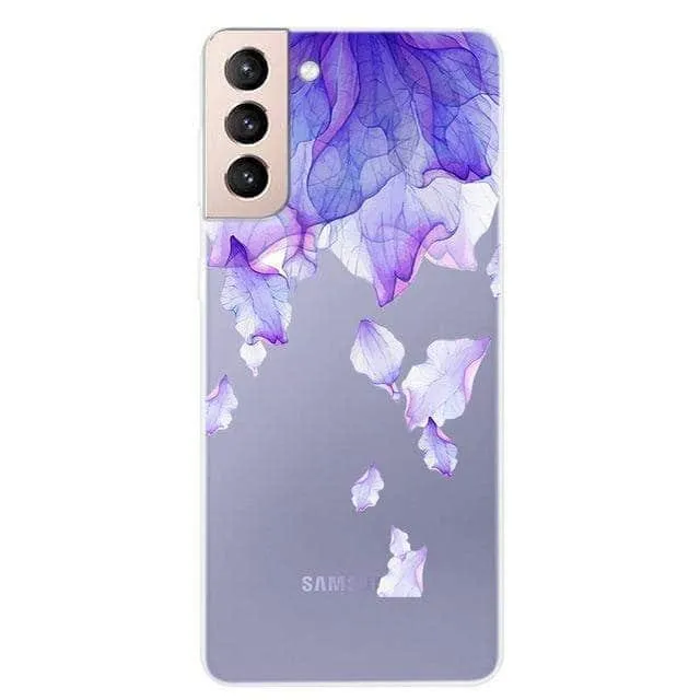 S21 Clear Transparent Soft TPU Themed Cover