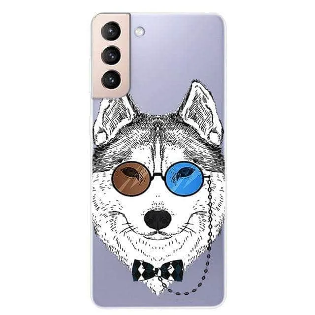 S21 Clear Transparent Soft TPU Themed Cover